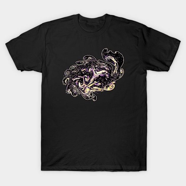 Nonbinary Pride Liquid Galaxy T-Shirt by VernenInk